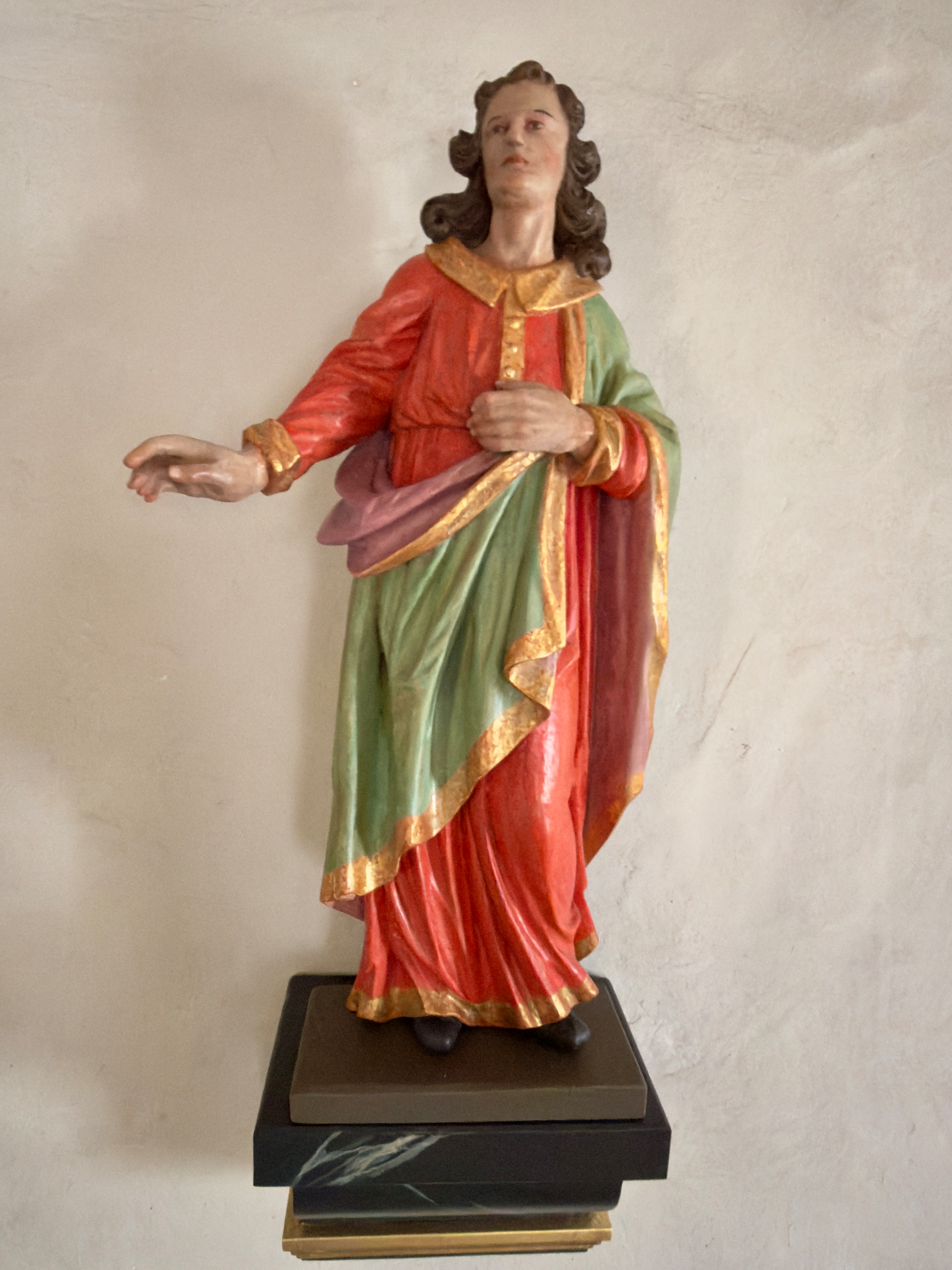 Restaurierungsarbeiten Johannesfigur