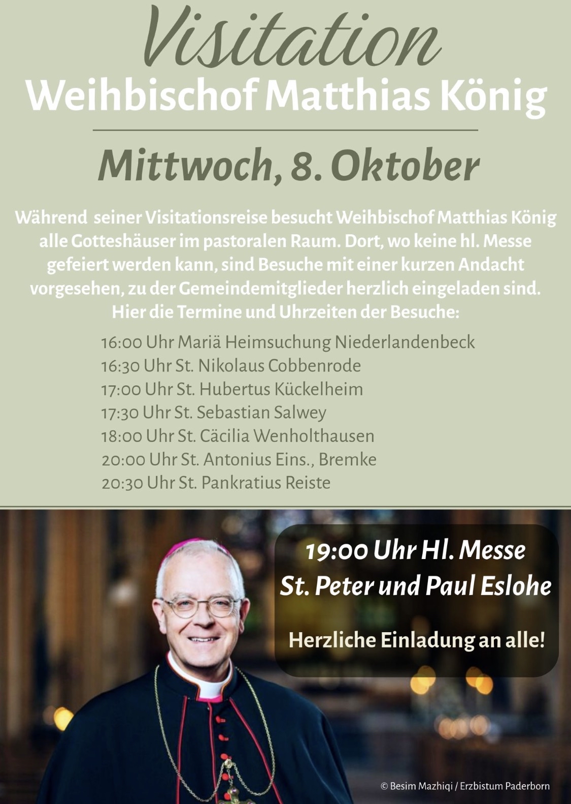 Weihbischof Matthias König auf Visitation 